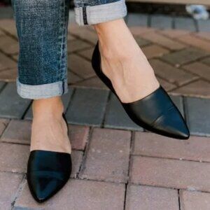 ($450 retail) Jenni Kayne D'Orsay Black Leather Flats